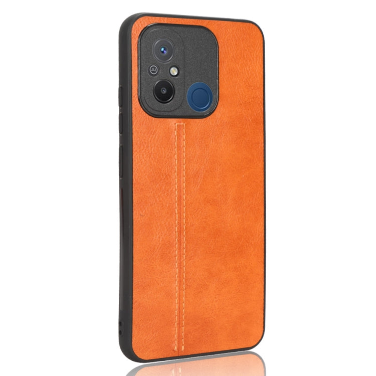 Sewing Cow Pattern Skin PC + PU + TPU Phone Case For Xiaomi Poco C55/Redmi 12C/Redmi 11A 4G