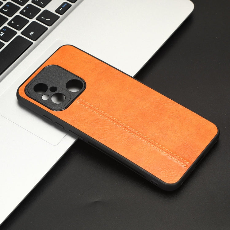 Sewing Cow Pattern Skin PC + PU + TPU Phone Case For Xiaomi Poco C55/Redmi 12C/Redmi 11A 4G