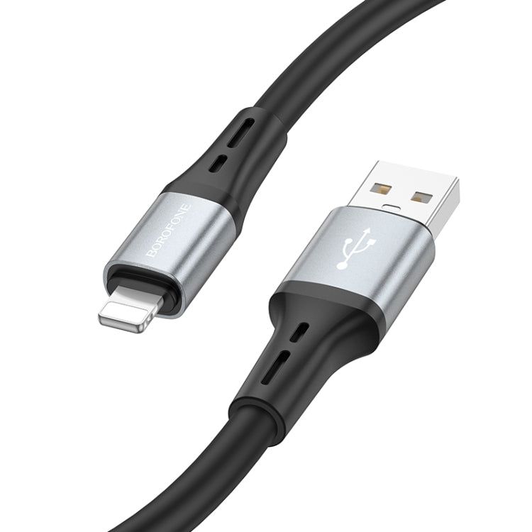 Borofone BX88 USB to 8 Pin Solid Silicone Charging Data Cable, Length:1m