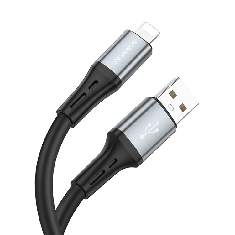 Borofone BX88 USB to 8 Pin Solid Silicone Charging Data Cable, Length:1m