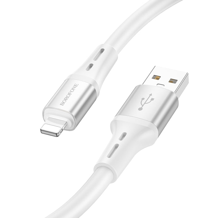 Borofone BX88 USB to 8 Pin Solid Silicone Charging Data Cable, Length:1m