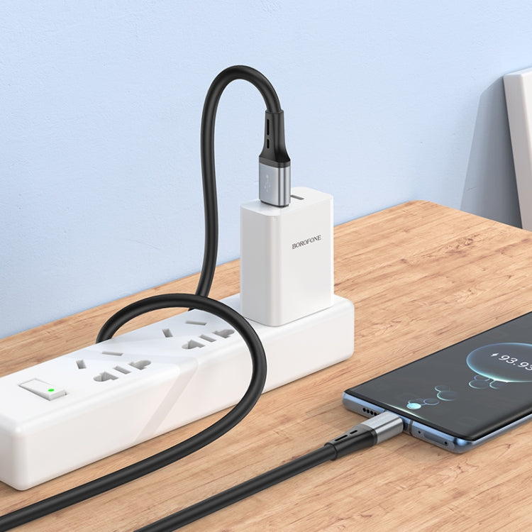 Borofone BX88 USB to Type-C Solid Silicone Charging Data Cable, Length:1m