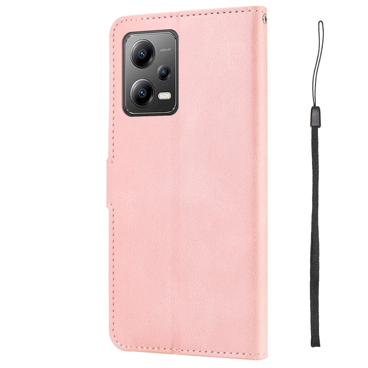 For Xiaomi Redmi Note 12 / Poco X5 Fantasy Skin-feel Calfskin Texture Leather Phone Case