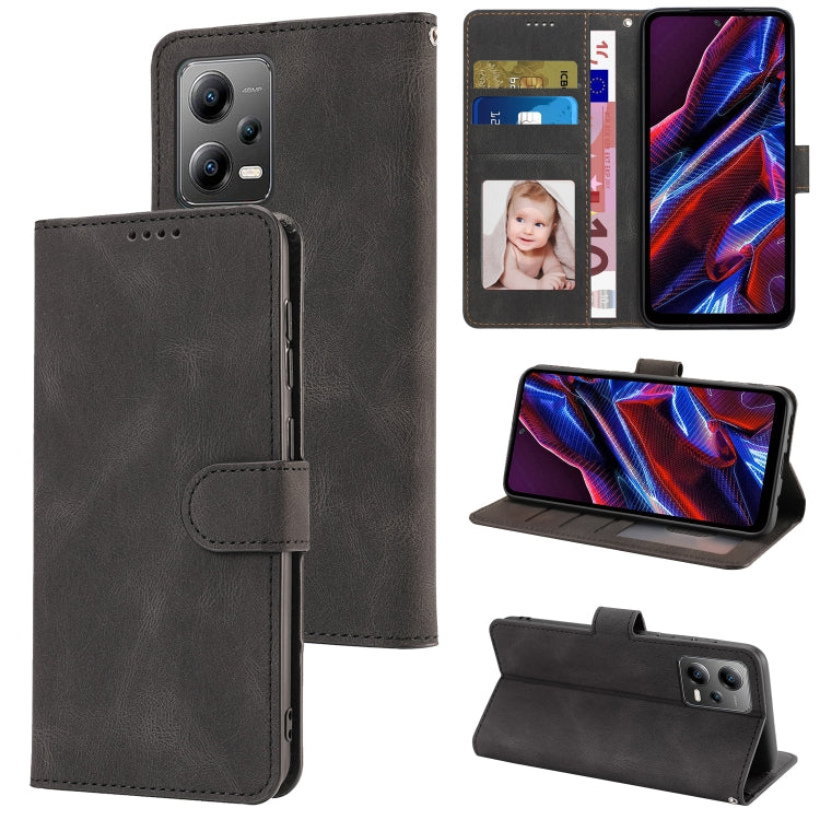 For Xiaomi Redmi Note 12 / Poco X5 Fantasy Skin-feel Calfskin Texture Leather Phone Case