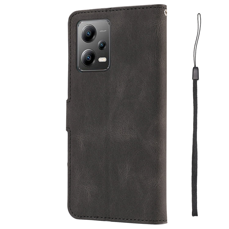 For Xiaomi Redmi Note 12 / Poco X5 Fantasy Skin-feel Calfskin Texture Leather Phone Case