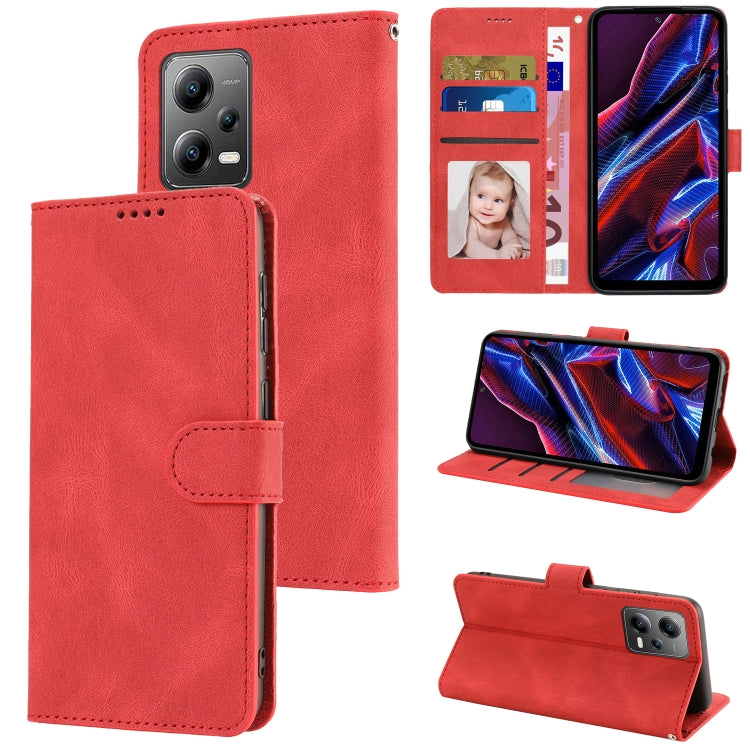 For Xiaomi Redmi Note 12 / Poco X5 Fantasy Skin-feel Calfskin Texture Leather Phone Case