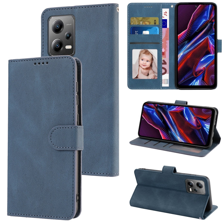 For Xiaomi Redmi Note 12 / Poco X5 Fantasy Skin-feel Calfskin Texture Leather Phone Case