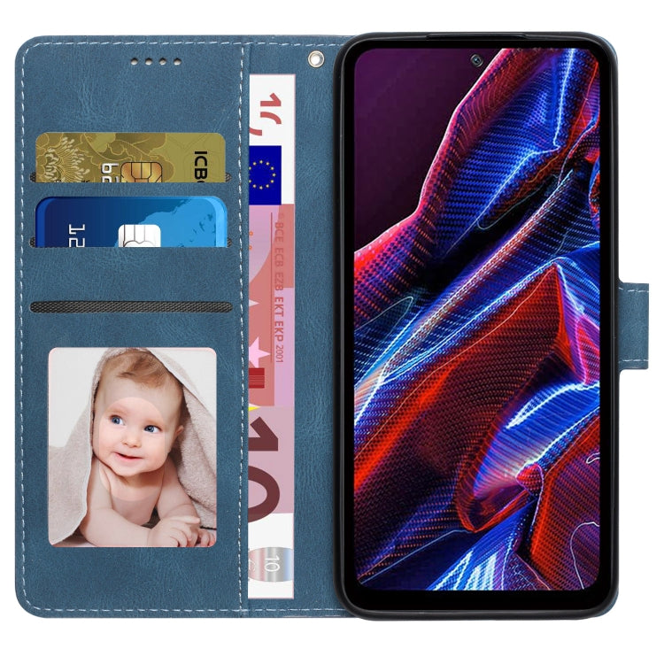 For Xiaomi Redmi Note 12 / Poco X5 Fantasy Skin-feel Calfskin Texture Leather Phone Case