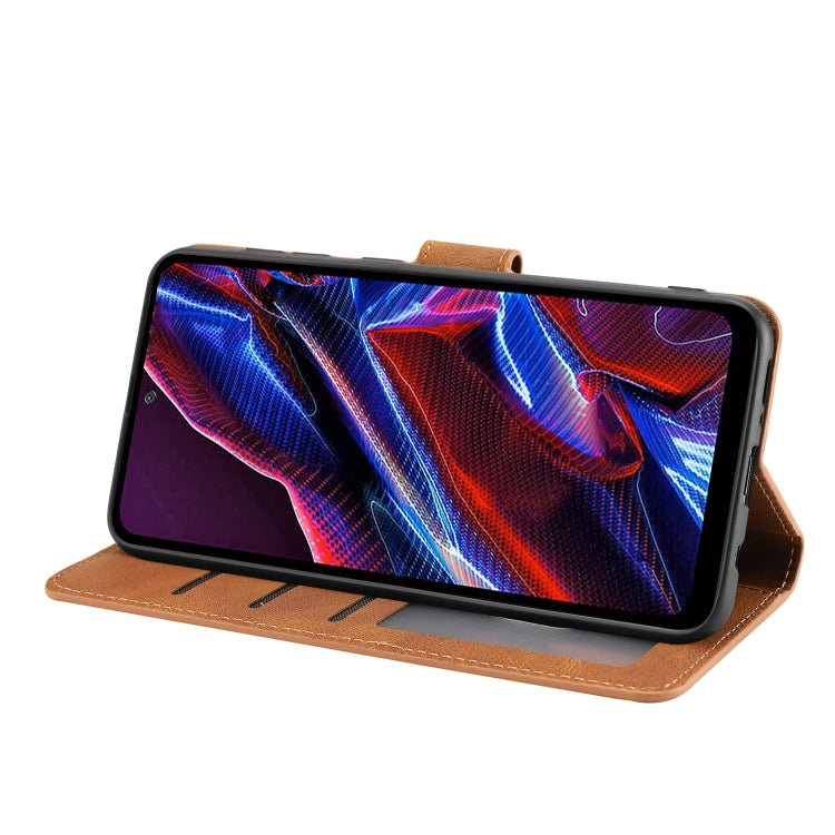 For Xiaomi Redmi Note 12 / Poco X5 Fantasy Skin-feel Calfskin Texture Leather Phone Case