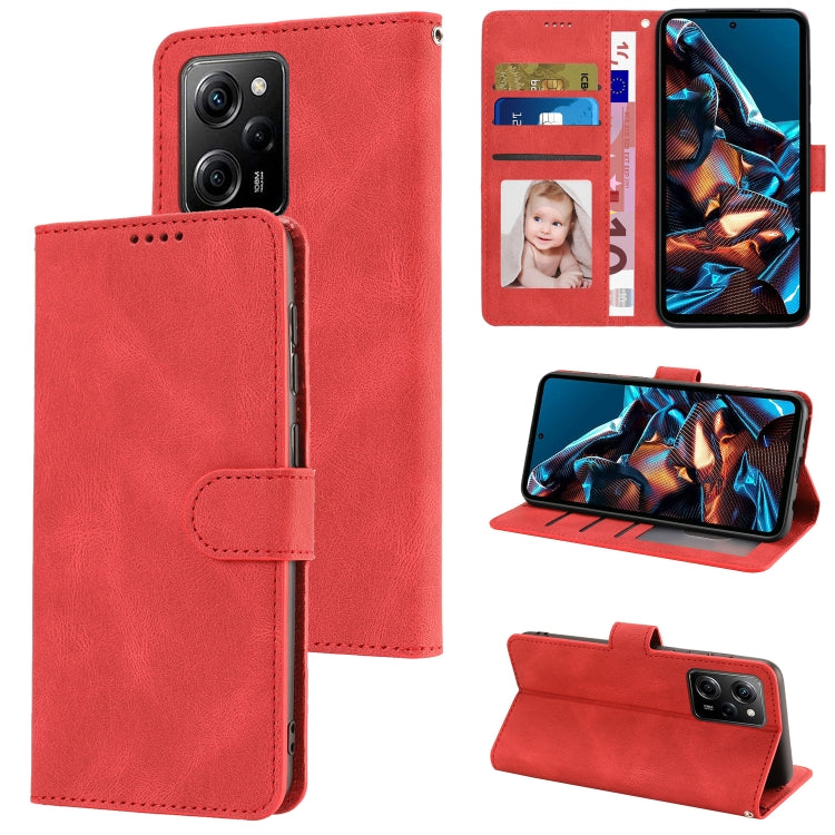 Fantasy Skin-feel Calfskin Texture Leather Phone Case for Xiaomi Redmi Note 12 Pro 5G/12 Pro Speed / Poco X5 Pro