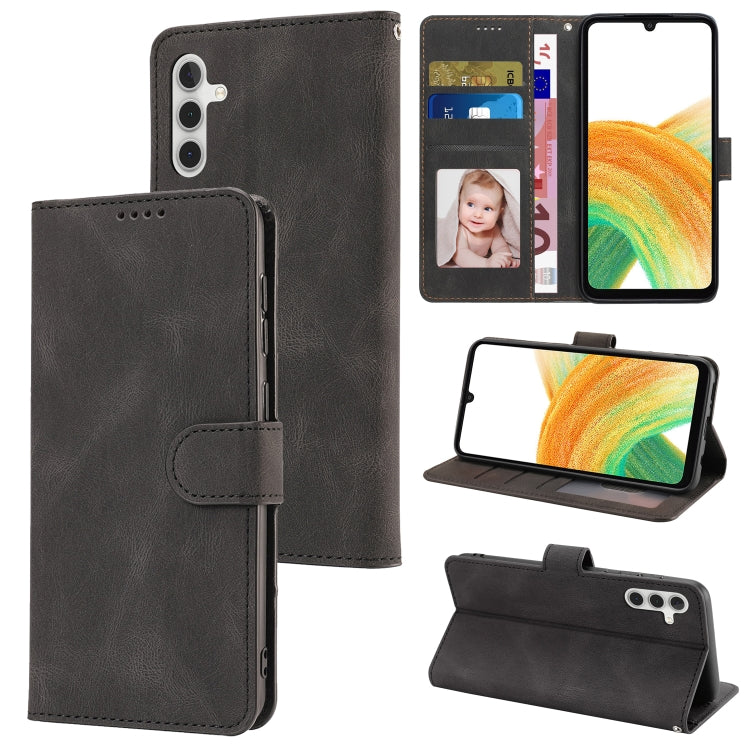 For Samsung Galaxy A24 4G Fantasy Skin-feel Calfskin Texture Leather Phone Case