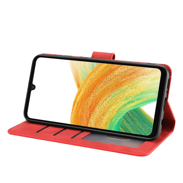 For Samsung Galaxy A24 4G Fantasy Skin-feel Calfskin Texture Leather Phone Case