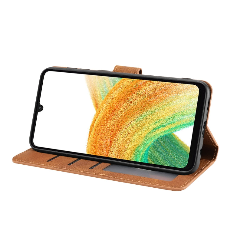For Samsung Galaxy A24 4G Fantasy Skin-feel Calfskin Texture Leather Phone Case