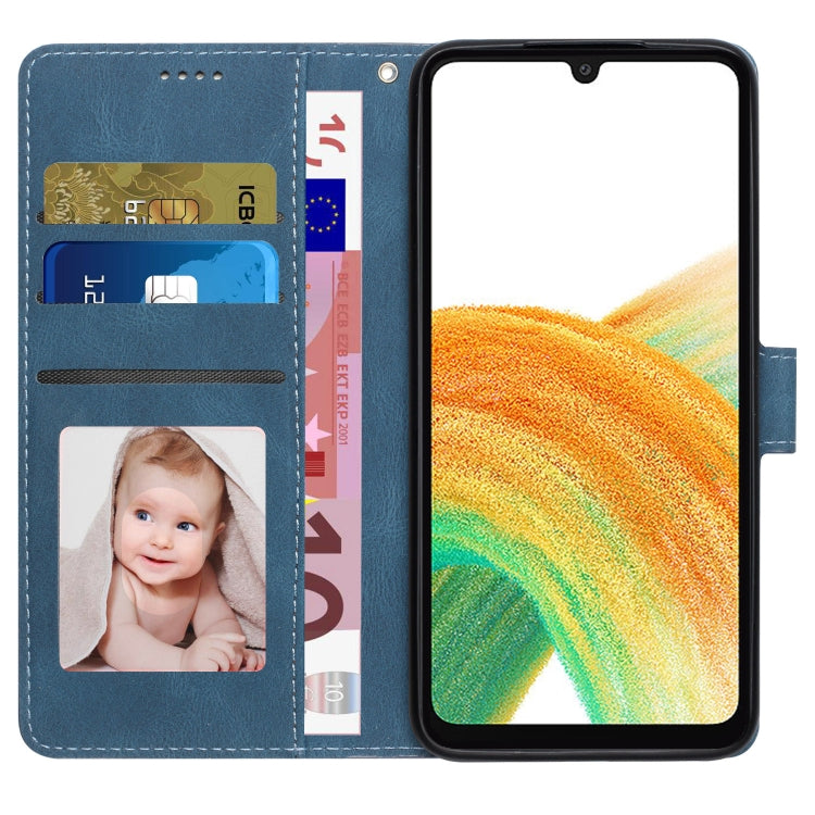 For Samsung Galaxy A34 5G Fantasy Skin-feel Calfskin Texture Leather Phone Case