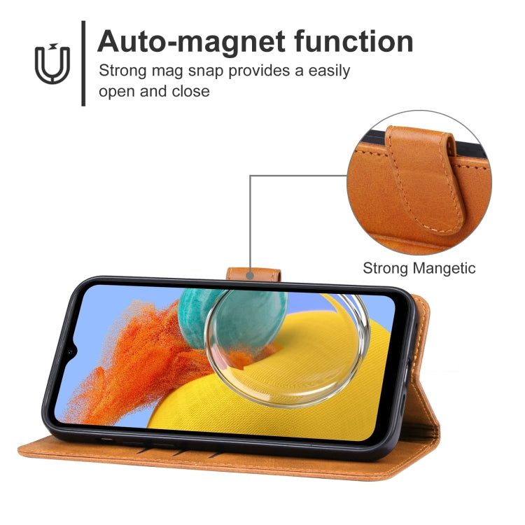 For Samsung Galaxy M14 5G Leather Phone Case
