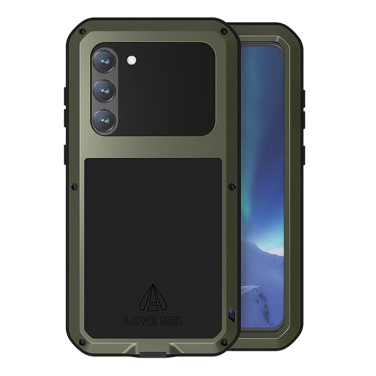 For Samsung Galaxy S23+ 5G LOVE MEI Metal Shockproof Life Waterproof Dustproof Phone Case