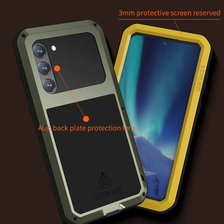 For Samsung Galaxy S23+ 5G LOVE MEI Metal Shockproof Life Waterproof Dustproof Phone Case