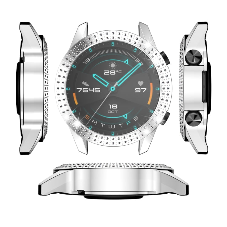 For Huawei GT2 46mm PC Double Row Diamond Watch Case