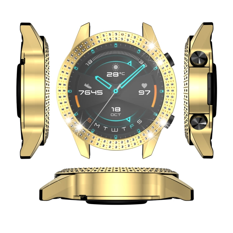 For Huawei GT2 46mm PC Double Row Diamond Watch Case