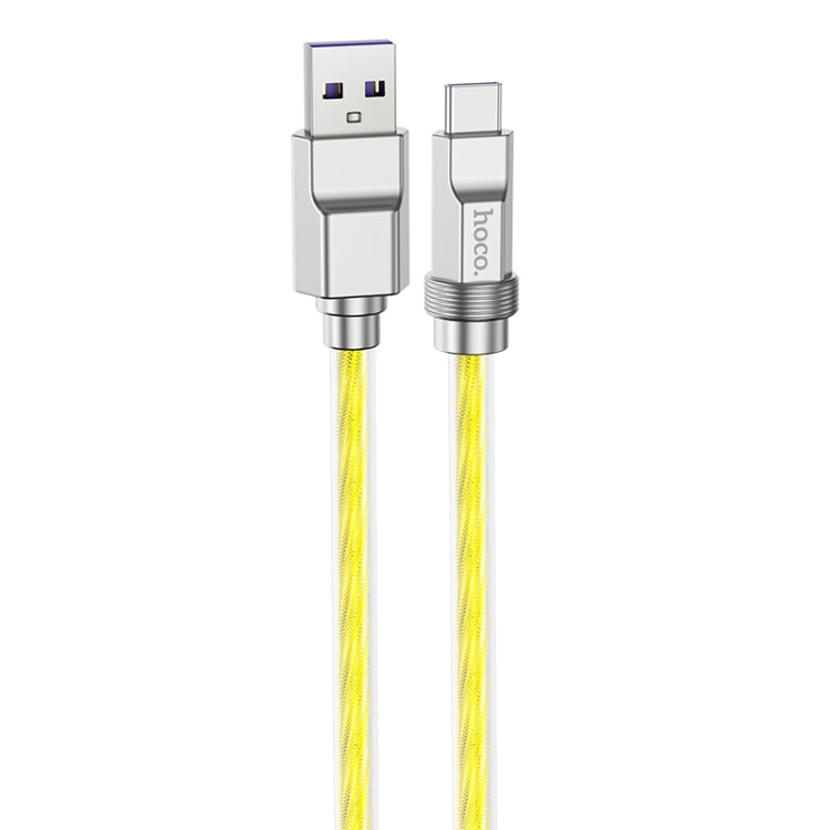 hoco U113 100W USB to USB-C/Type-C Silicone Fast Charging Data Cable, Length: 1m