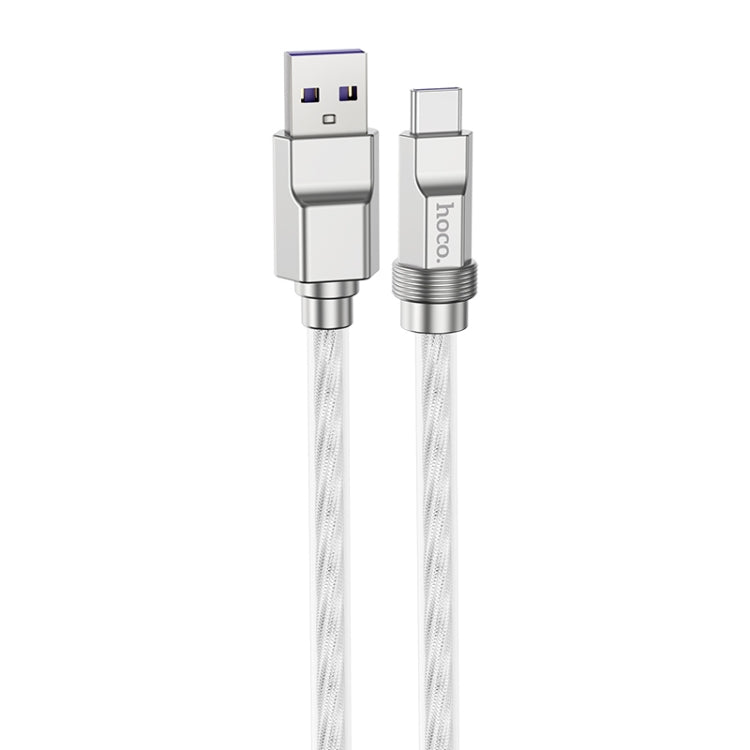 hoco U113 100W USB to USB-C/Type-C Silicone Fast Charging Data Cable, Length: 1m