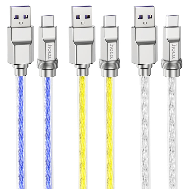 hoco U113 100W USB to USB-C/Type-C Silicone Fast Charging Data Cable, Length: 1m