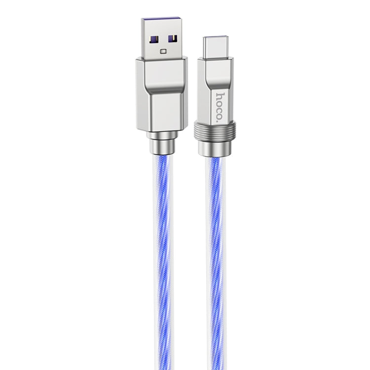 hoco U113 100W USB to USB-C/Type-C Silicone Fast Charging Data Cable, Length: 1m