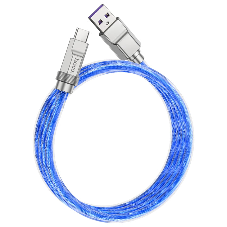 hoco U113 100W USB to USB-C/Type-C Silicone Fast Charging Data Cable, Length: 1m