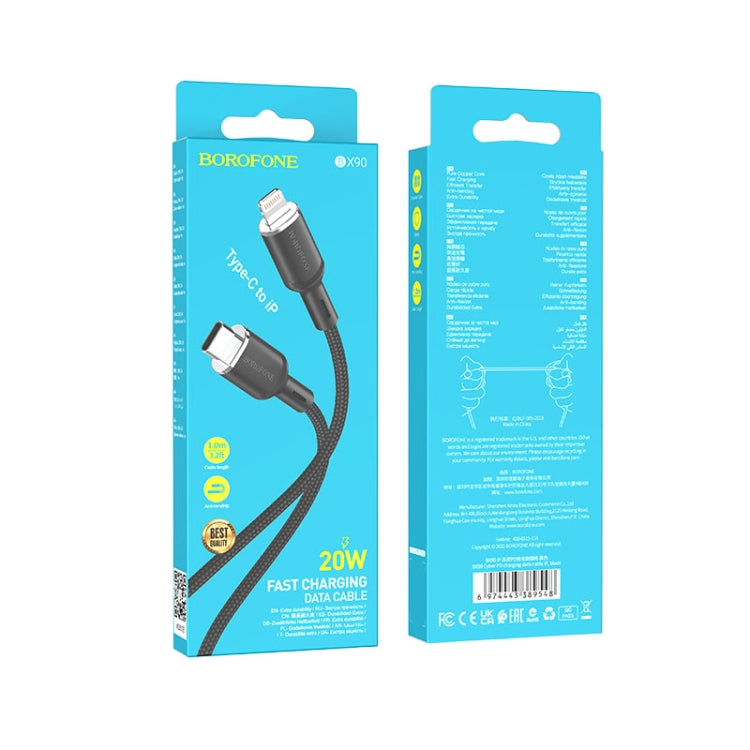 Borofone BX90 Type-C to 8 Pin Cyber PD Charging Data Cable, Length:1m