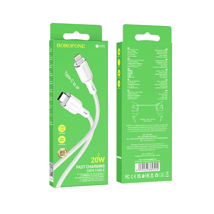 Borofone BX90 Type-C to 8 Pin Cyber PD Charging Data Cable, Length:1m