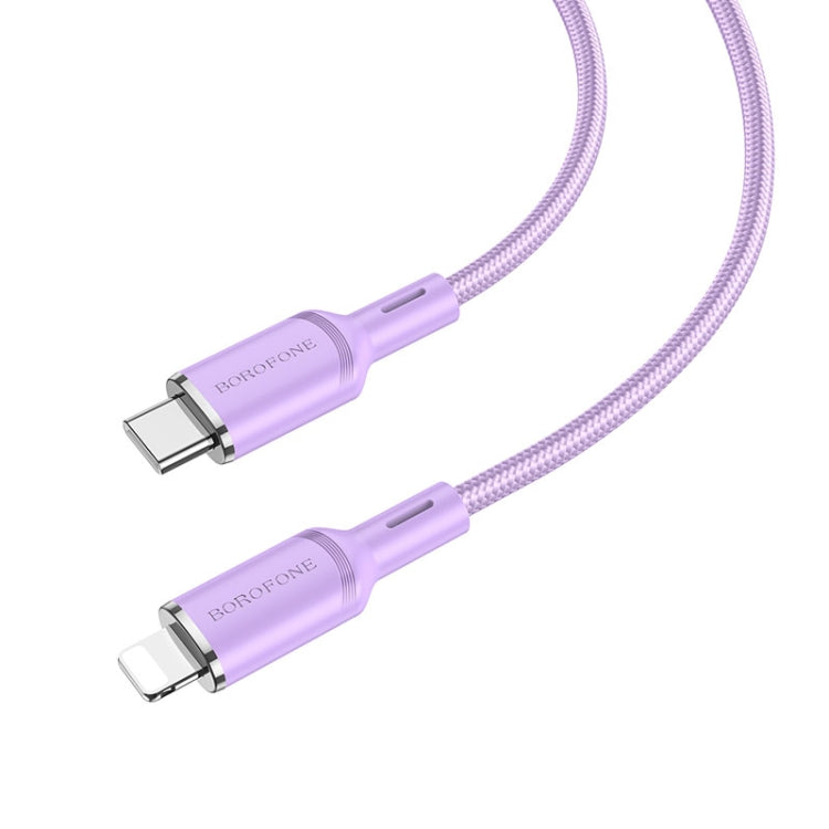 Borofone BX90 Type-C to 8 Pin Cyber PD Charging Data Cable, Length:1m