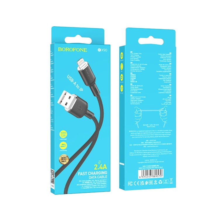 Borofone BX90 USB to 8 Pin Cyber 2.4A Charging Data Cable, Length:1m