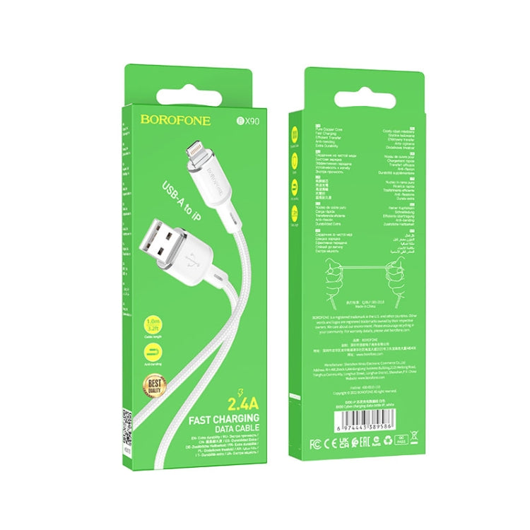 Borofone BX90 USB to 8 Pin Cyber 2.4A Charging Data Cable, Length:1m