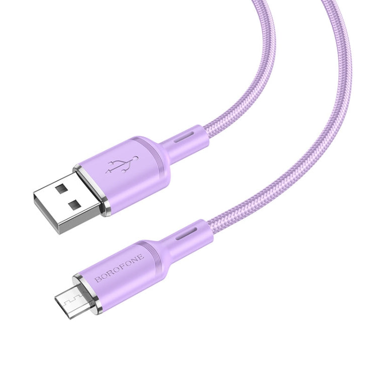 Borofone BX90 USB to Micro USB Cyber 2.4A Charging Data Cable, Length:1m