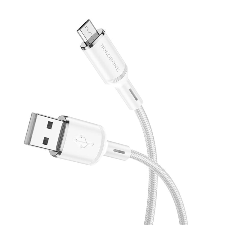 Borofone BX90 USB to Micro USB Cyber 2.4A Charging Data Cable, Length:1m