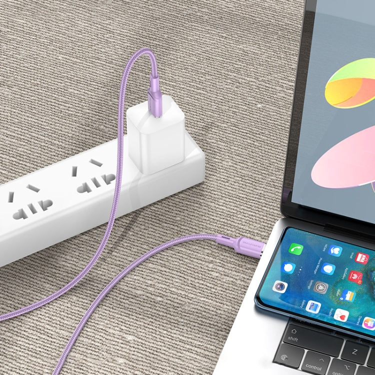 Borofone BX90 Type-C to Type-C Cyber 60W Charging Data Cable, Length:1m