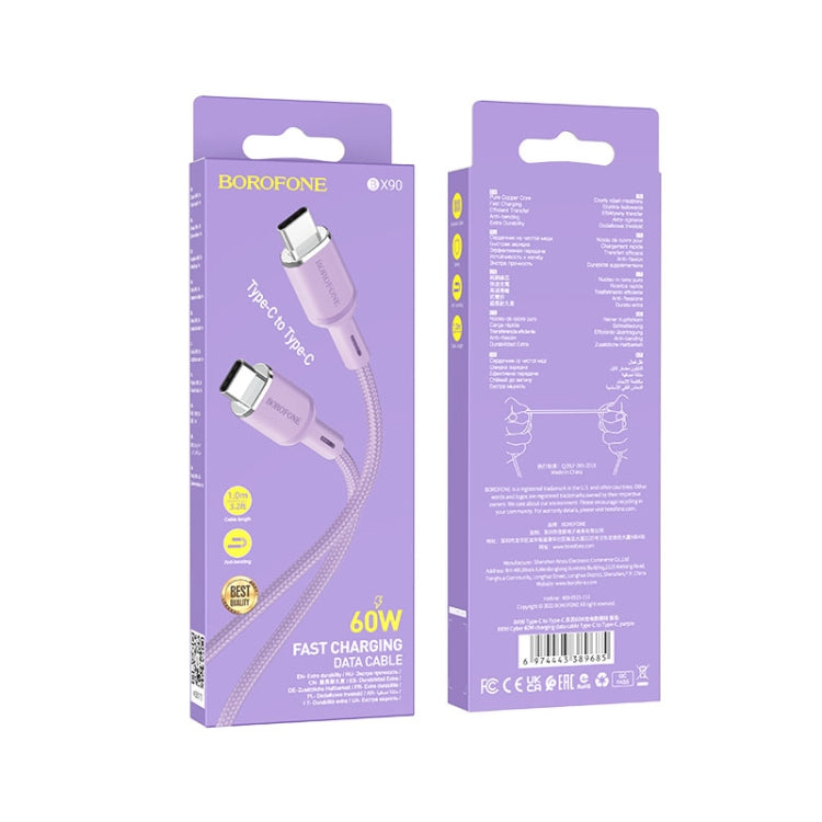 Borofone BX90 Type-C to Type-C Cyber 60W Charging Data Cable, Length:1m