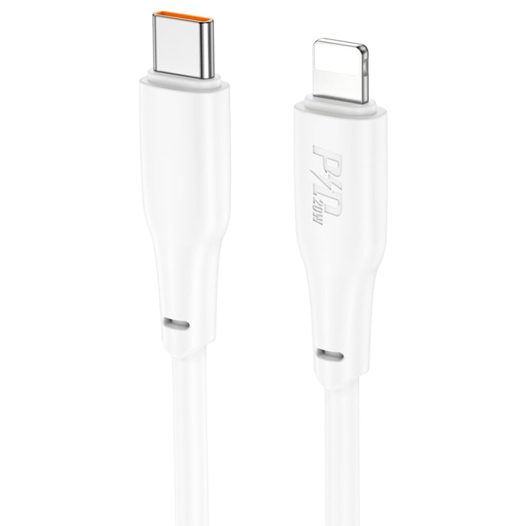 hoco X93 PD 20W USB-C/Type-C to 8 Pin Data Cable, Length:1m(White)