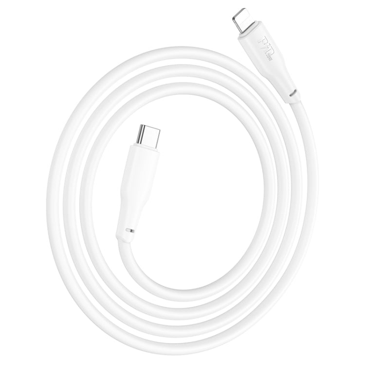 hoco X93 PD 20W USB-C/Type-C to 8 Pin Data Cable, Length:1m(White)