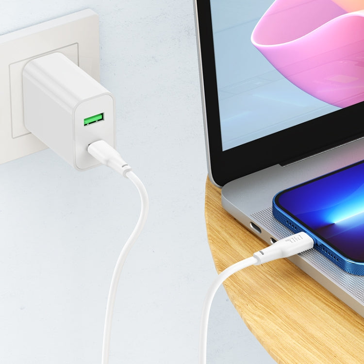 hoco X93 PD 20W USB-C/Type-C to 8 Pin Data Cable, Length:1m(White)