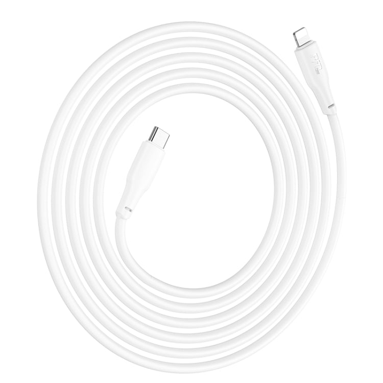 hoco X93 PD 20W USB-C/Type-C to 8 Pin Data Cable, Length:2m(White)