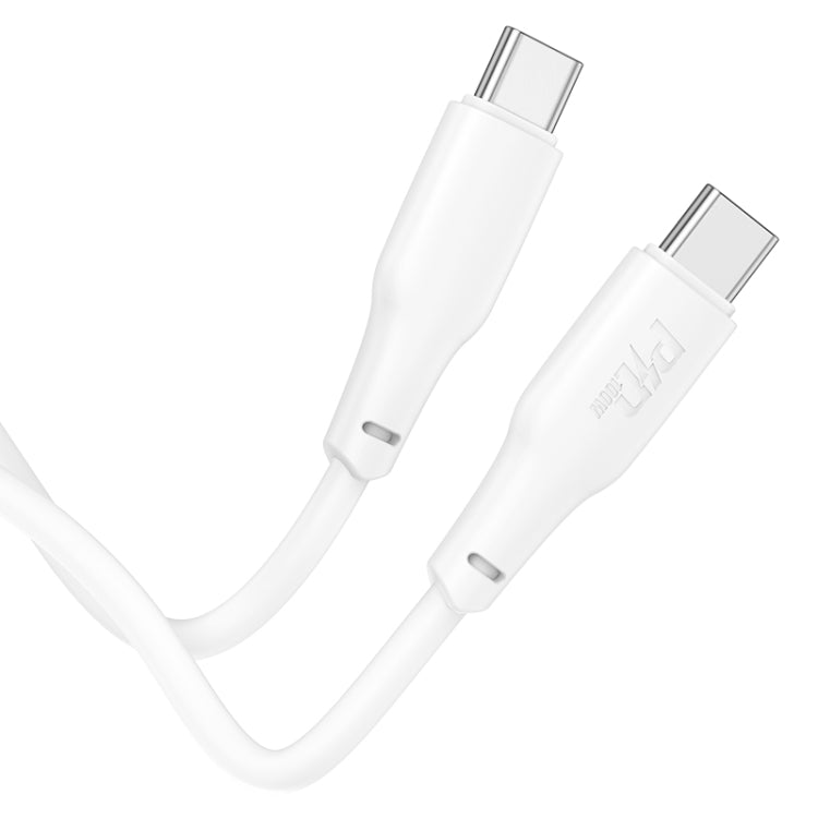 hoco X93 100W USB-C/Type-C to USB-C/Type-C Fast Charge Data Cable, Length:2m(White)