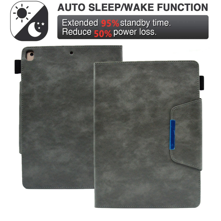 For iPad 10.2 2020&2019 / Air 10.5 Suede Cross Texture Magnetic Clasp Leather Tablet Case