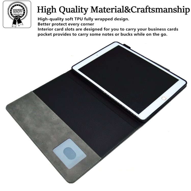For iPad 10.2 2020&2019 / Air 10.5 Suede Cross Texture Magnetic Clasp Leather Tablet Case