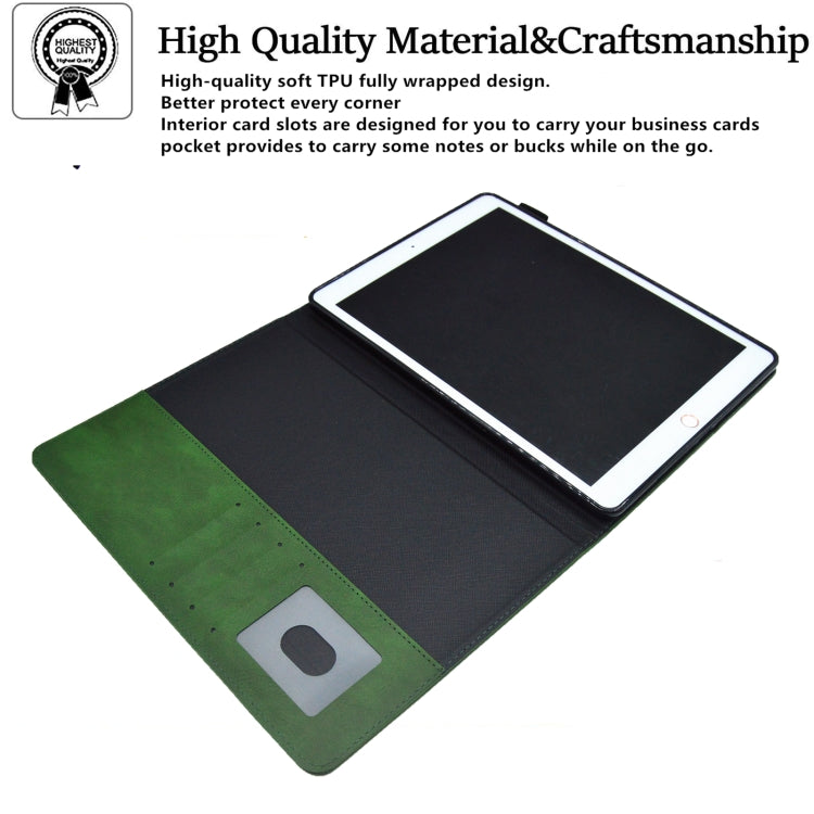 For iPad 10.2 2020&2019 / Air 10.5 Suede Cross Texture Magnetic Clasp Leather Tablet Case