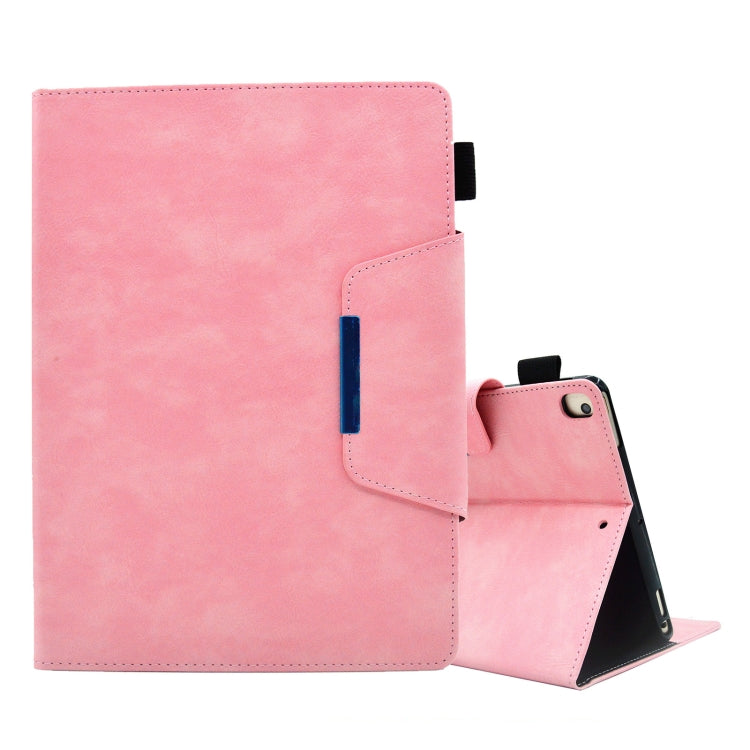 For iPad 10.2 2020&2019 / Air 10.5 Suede Cross Texture Magnetic Clasp Leather Tablet Case
