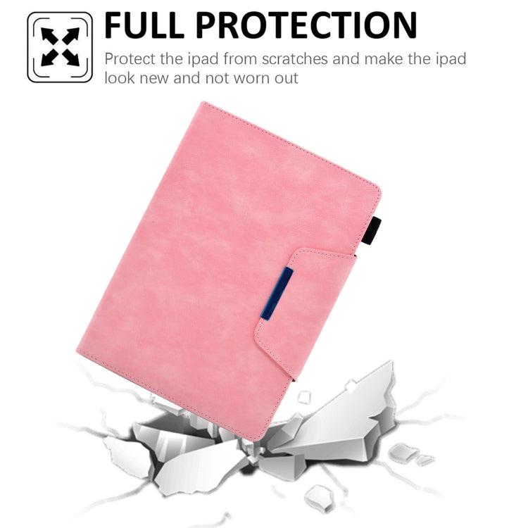 For iPad 10.2 2020&2019 / Air 10.5 Suede Cross Texture Magnetic Clasp Leather Tablet Case