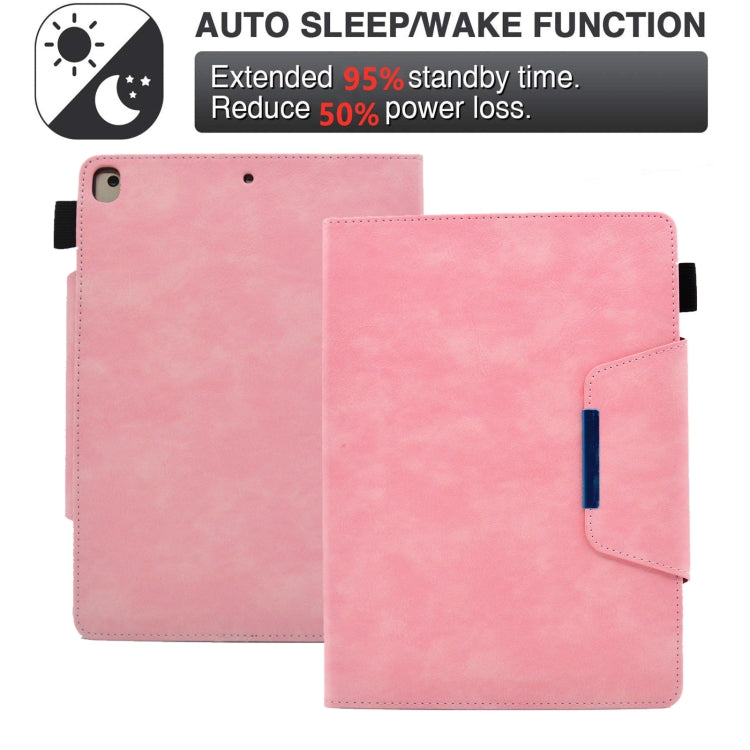 For iPad 10.2 2020&2019 / Air 10.5 Suede Cross Texture Magnetic Clasp Leather Tablet Case