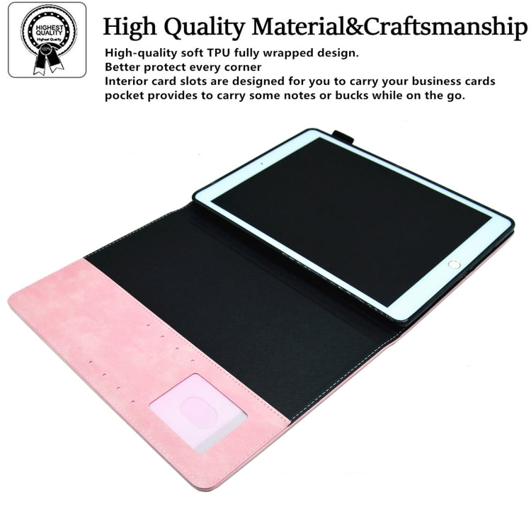 For iPad 10.2 2020&2019 / Air 10.5 Suede Cross Texture Magnetic Clasp Leather Tablet Case