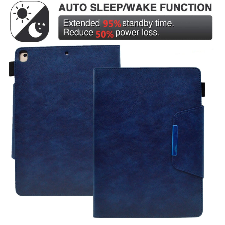 For iPad 10.2 2020&2019 / Air 10.5 Suede Cross Texture Magnetic Clasp Leather Tablet Case